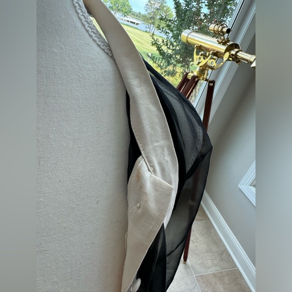 Vici Venetian Embroidered Statement Blouse Feminine Sheer Preppy Ethereal Sz M - Picture 13 of 13